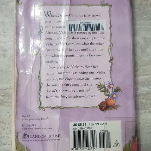 #354 Disney Fairies Vidia and The Fairy Crown Book - Picture 2 of 7